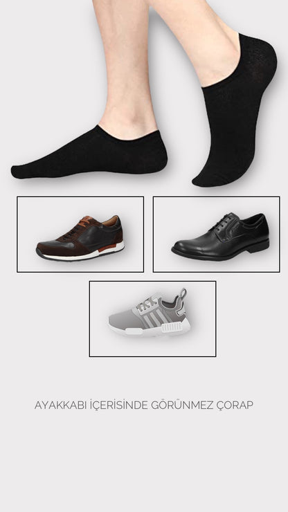 KaeLaurean Men's 4-Pack Cotton Invisible Socks 