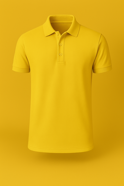 Erkek Sarı Polo Yaka T-shirt