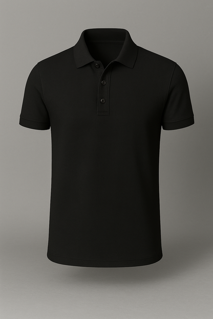 Erkek Siyah Polo Yaka T-shirt