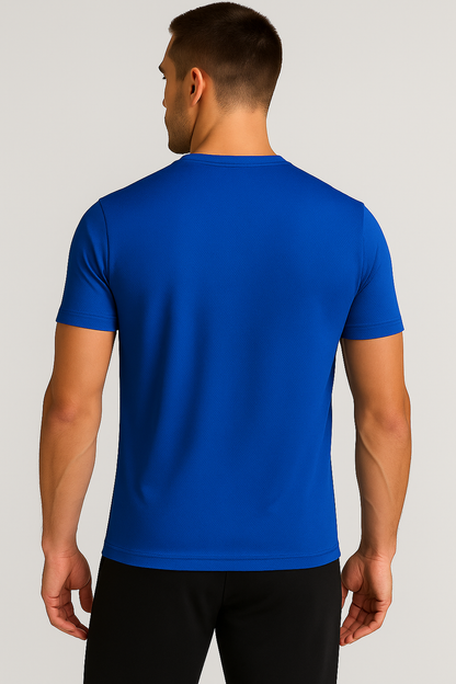 Erkek Saks Performans Spor Tişört Hızlı Kuruyan Esnek ve Dayanıklı Kumaş Nem Emici Spor T-Shirt