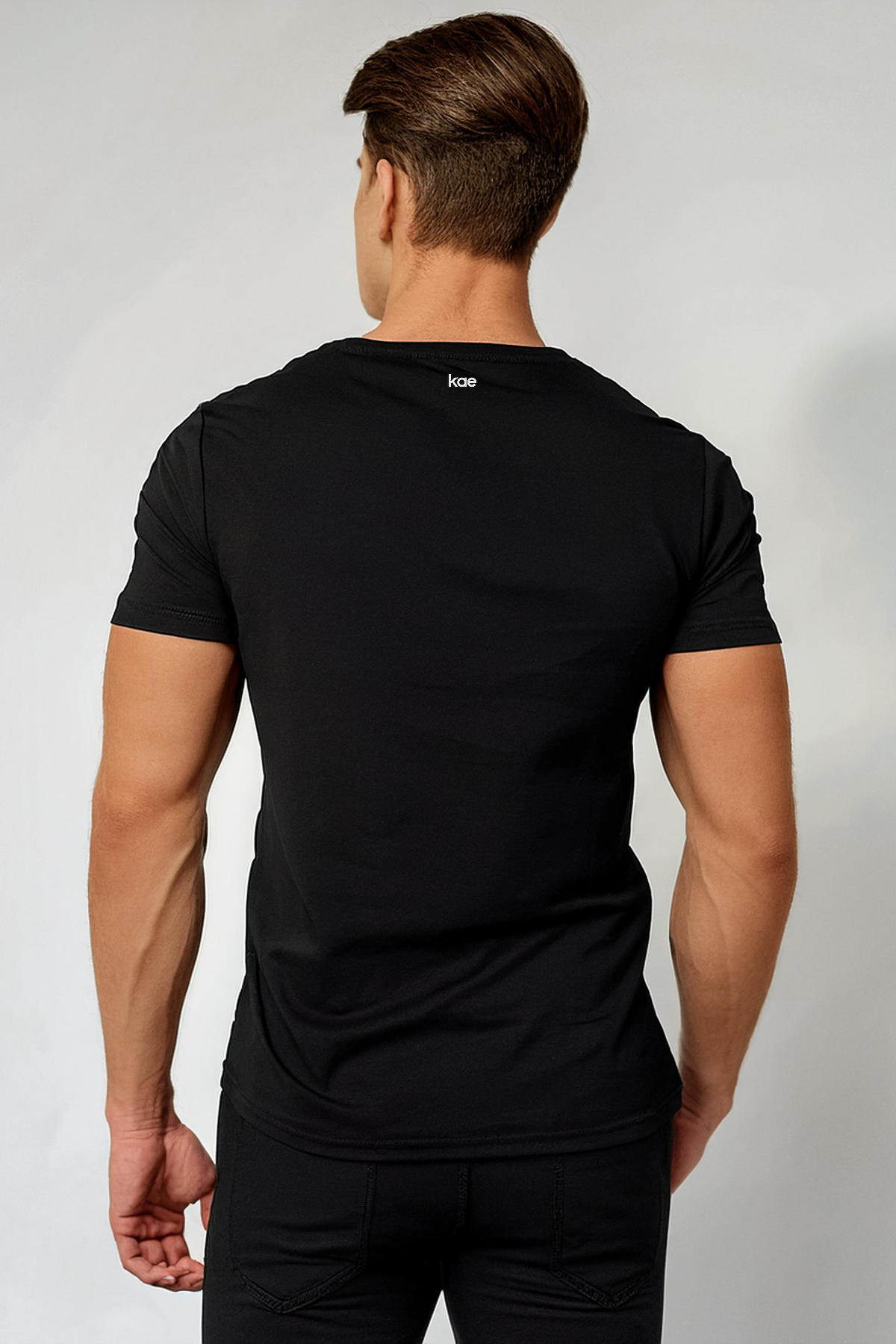 Erkek Siyah Pamuklu Regular Fit Tişört