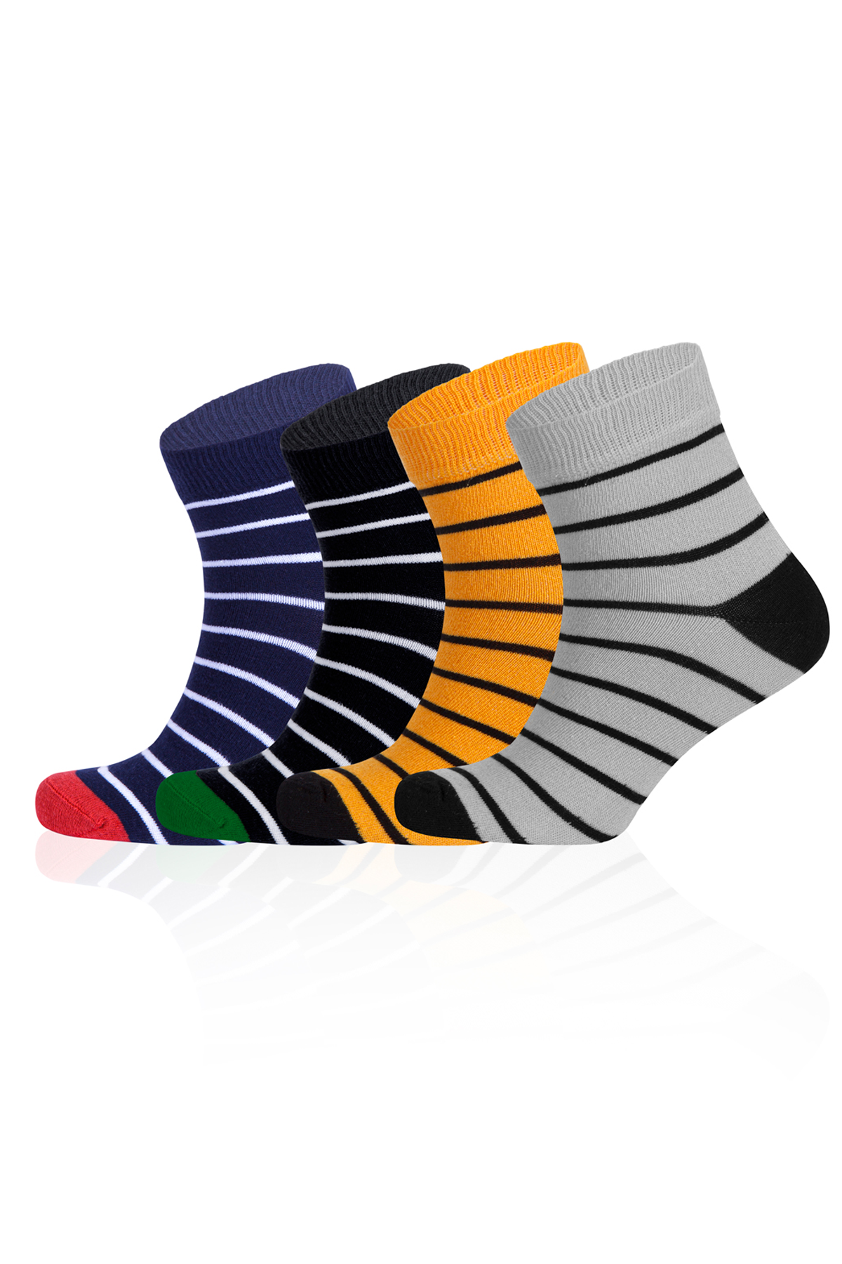KaeLaurean Women's Short Sock Colorful Striped Seamless 